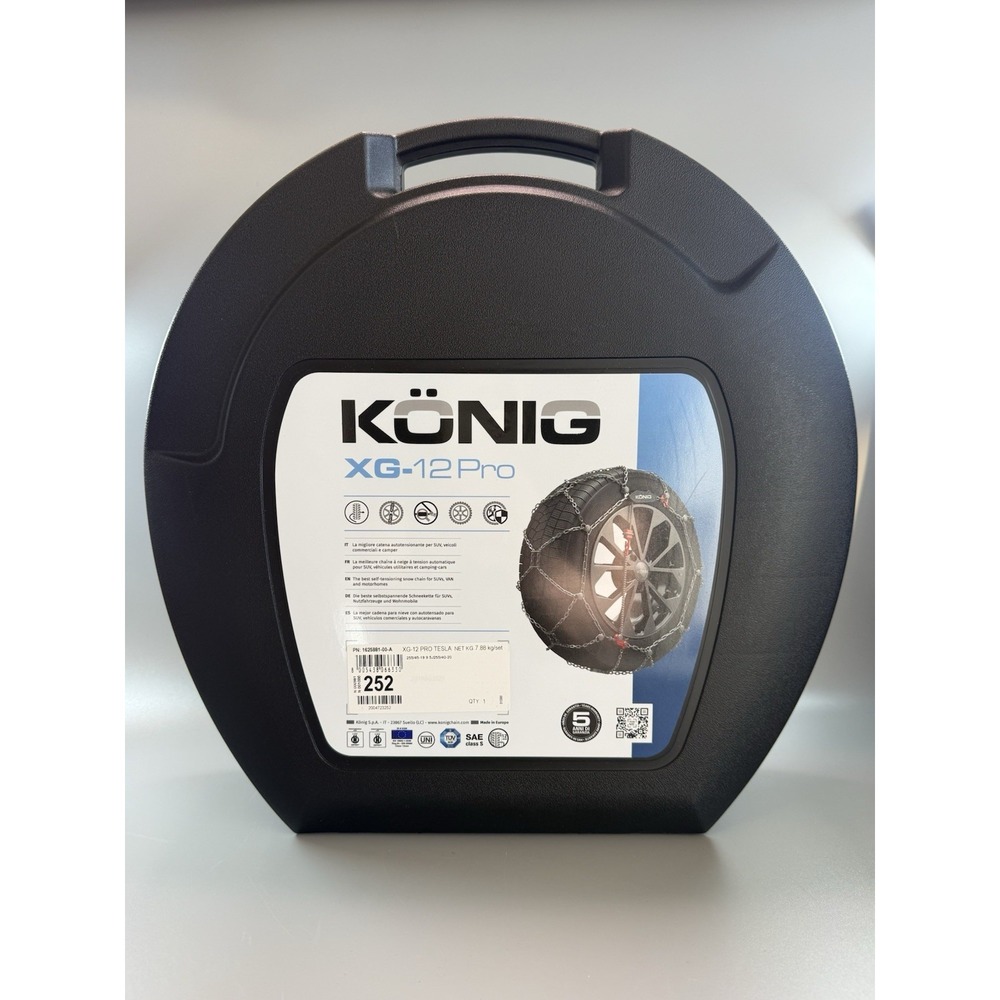 KONIG SNOW CHAINS XG-12 Pro 252 snow chains Fast Shipping Very New